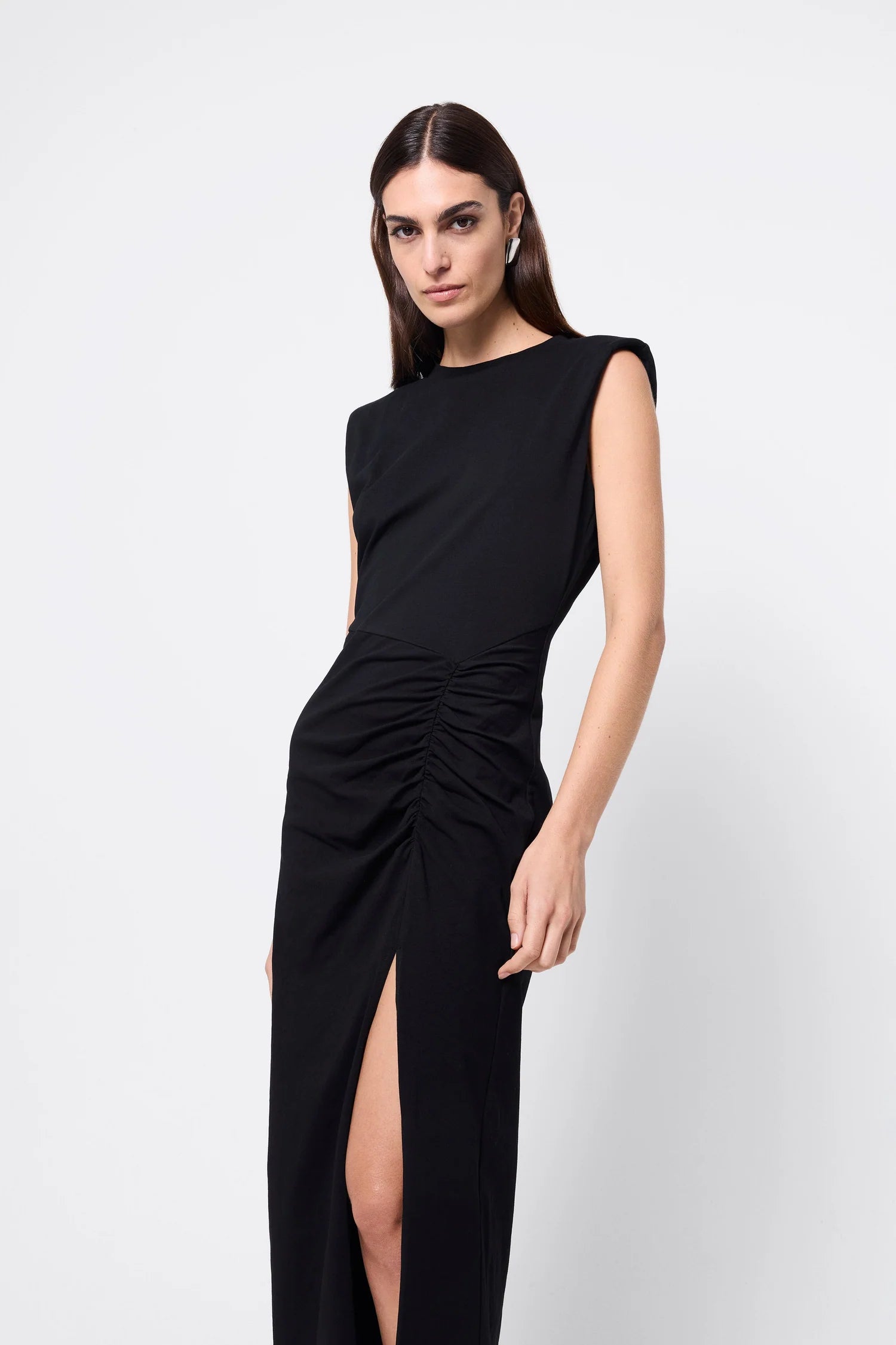MOSSMAN Solide Midi Dress | Black