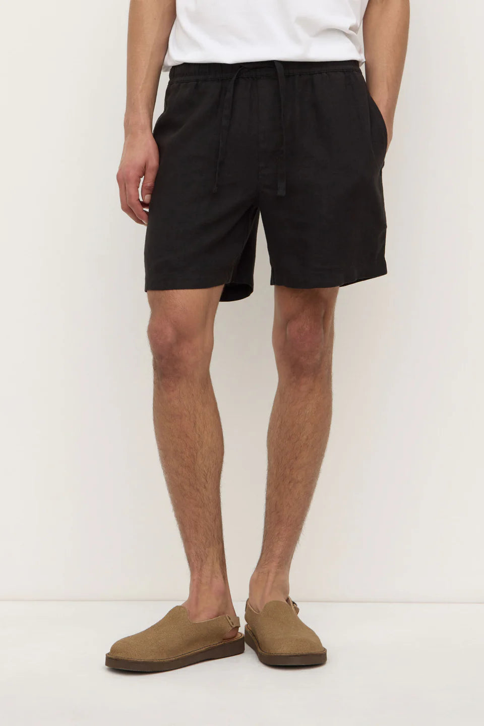 ASSEMBLY LABEL Tide Linen Short | Black