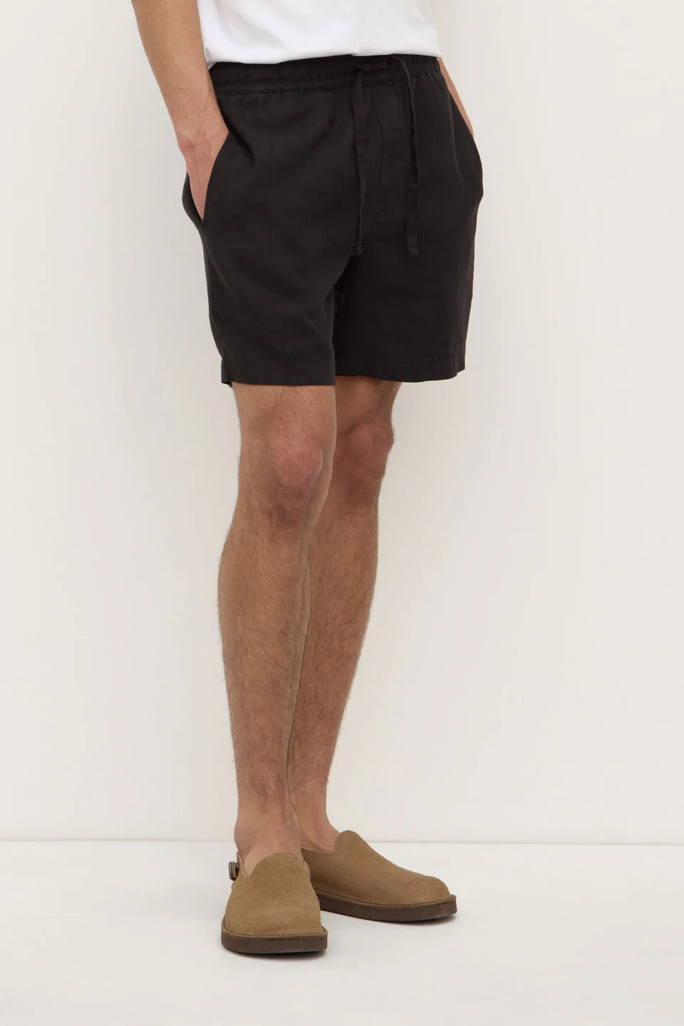 ASSEMBLY LABEL Tide Linen Short | Black