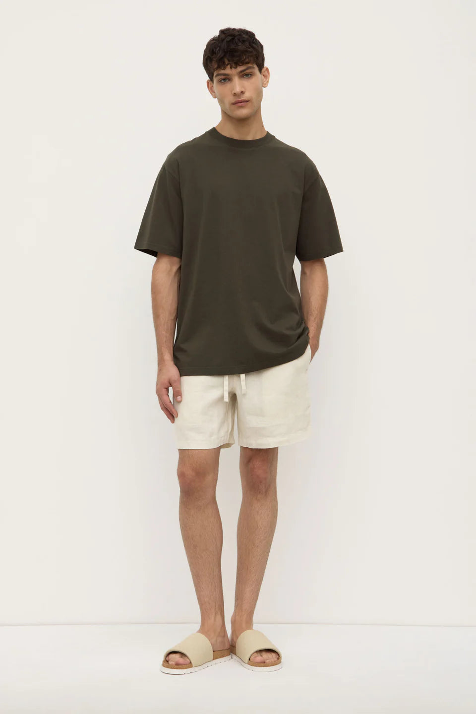 ASSEMBLY LABEL Tide Linen Short | Limestone