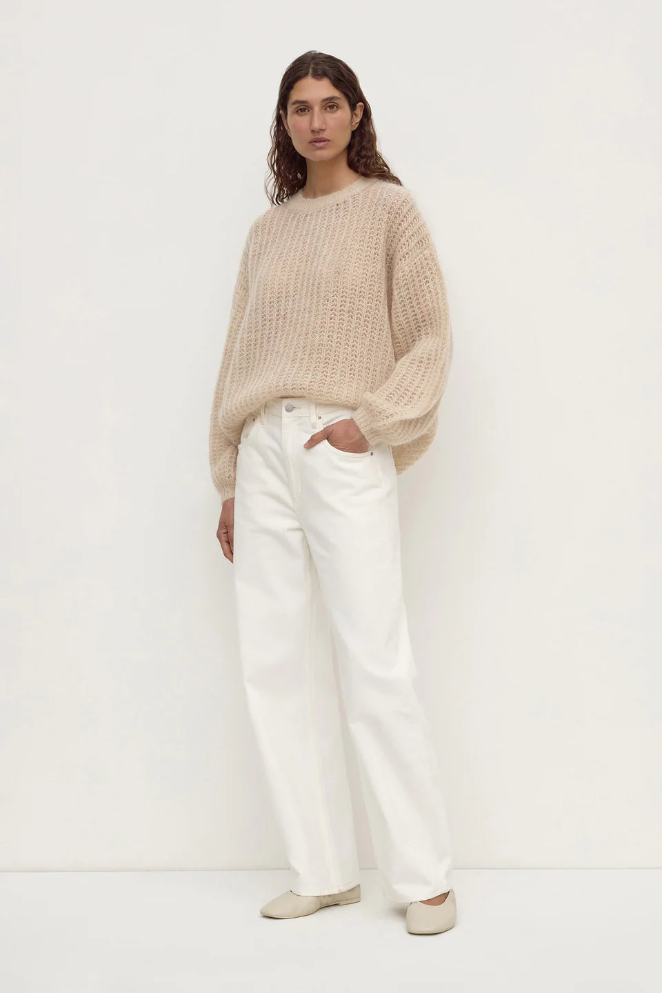 ASSEMBLY LABEL Tulsa Mohair Knit | Champagne