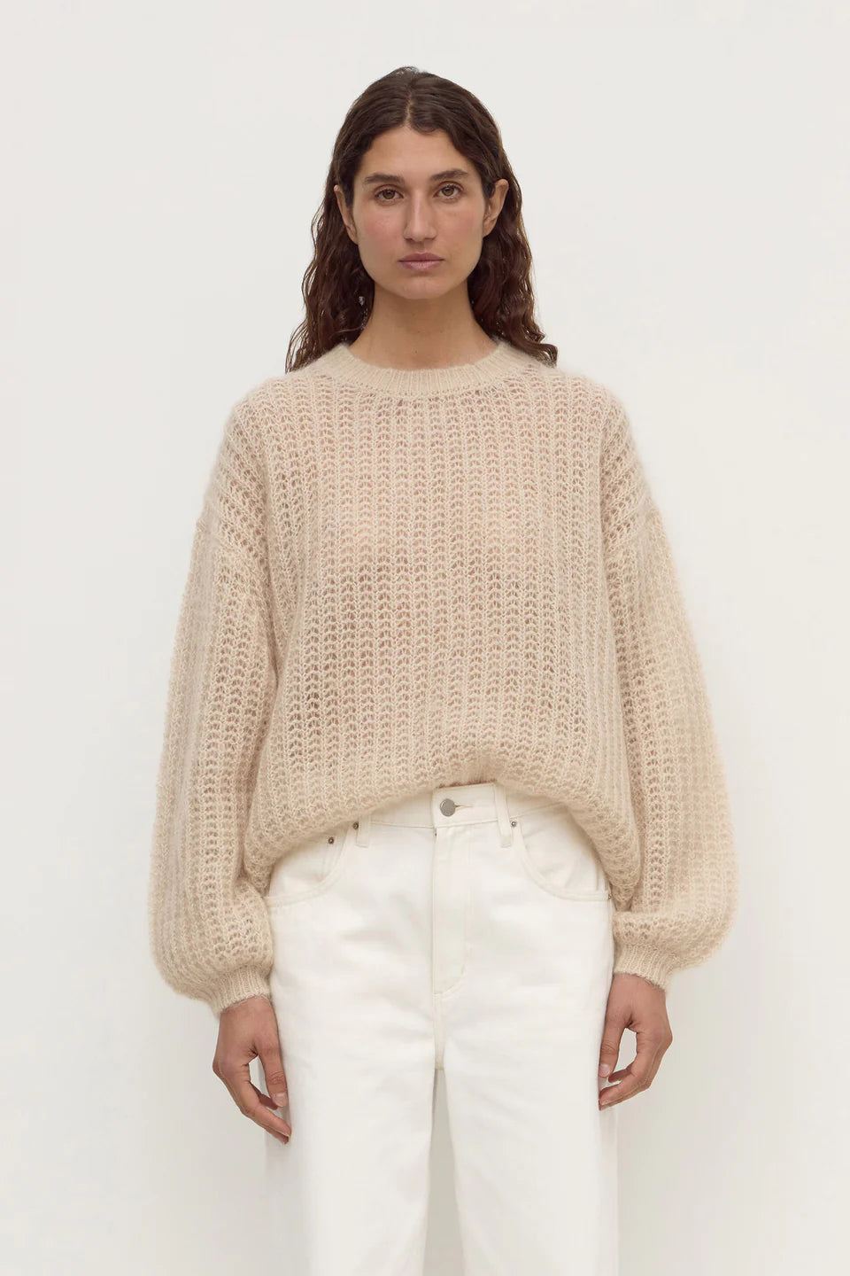 ASSEMBLY LABEL Tulsa Mohair Knit | Champagne