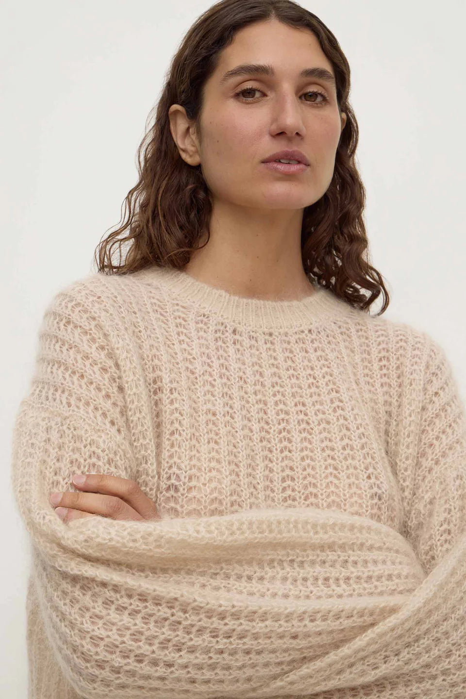 ASSEMBLY LABEL Tulsa Mohair Knit | Champagne