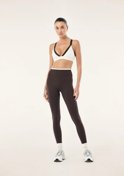P.E NATION Vita Full Length Legging | Coffee & White Whisper