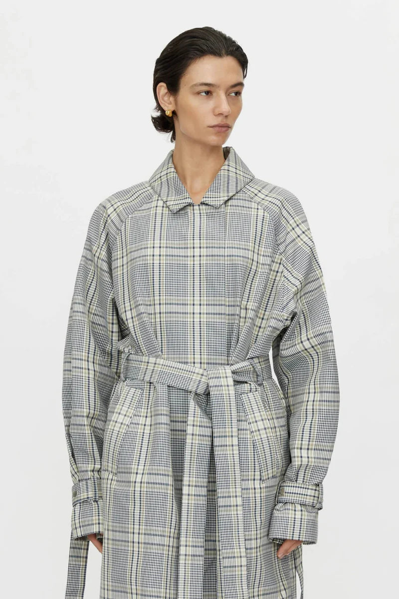 CAMILLA AND MARC Delta Plaid Trench | Khaki