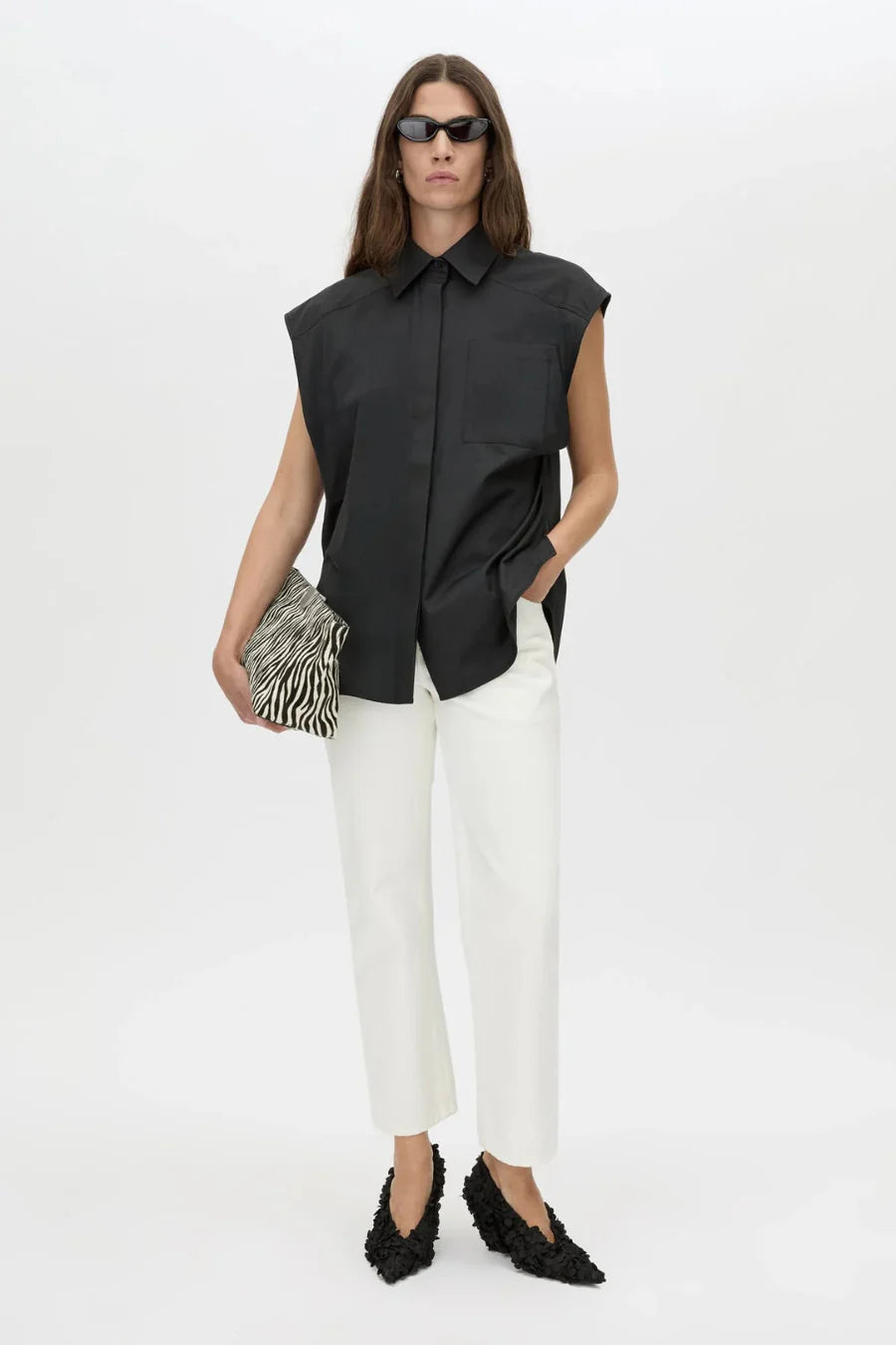 CAMILLA Milo Sleeveless Shirt | Black