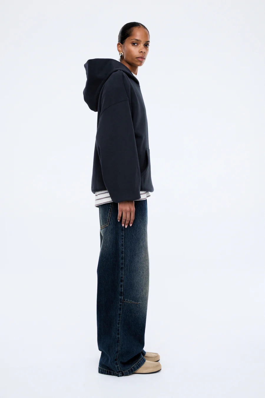 ENA PELLY Cassie Oversized Hoodie | Washed Midnight