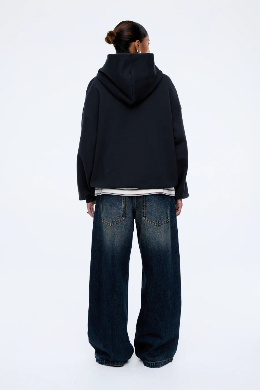 ENA PELLY Cassie Oversized Hoodie | Washed Midnight