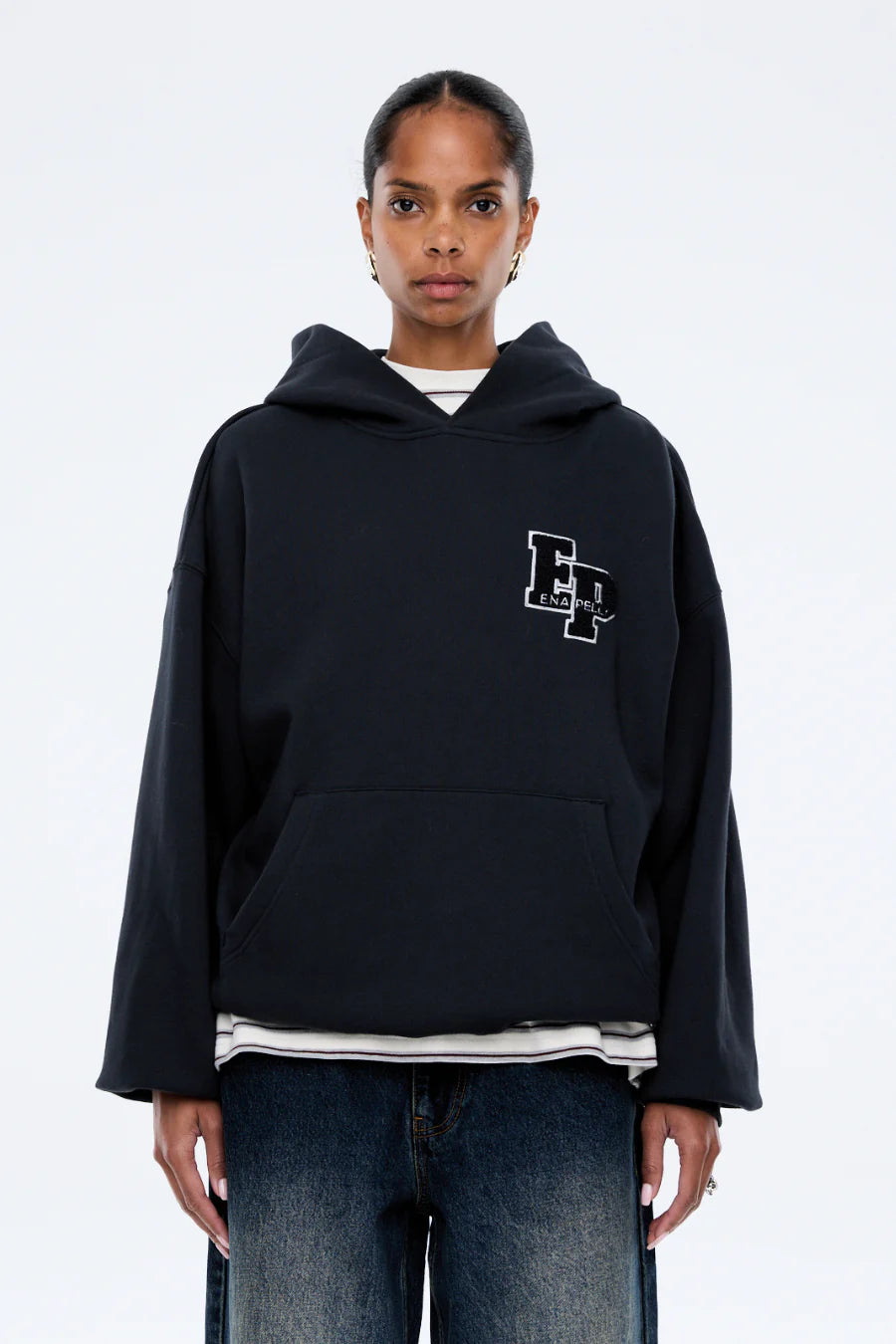 ENA PELLY Cassie Oversized Hoodie | Washed Midnight