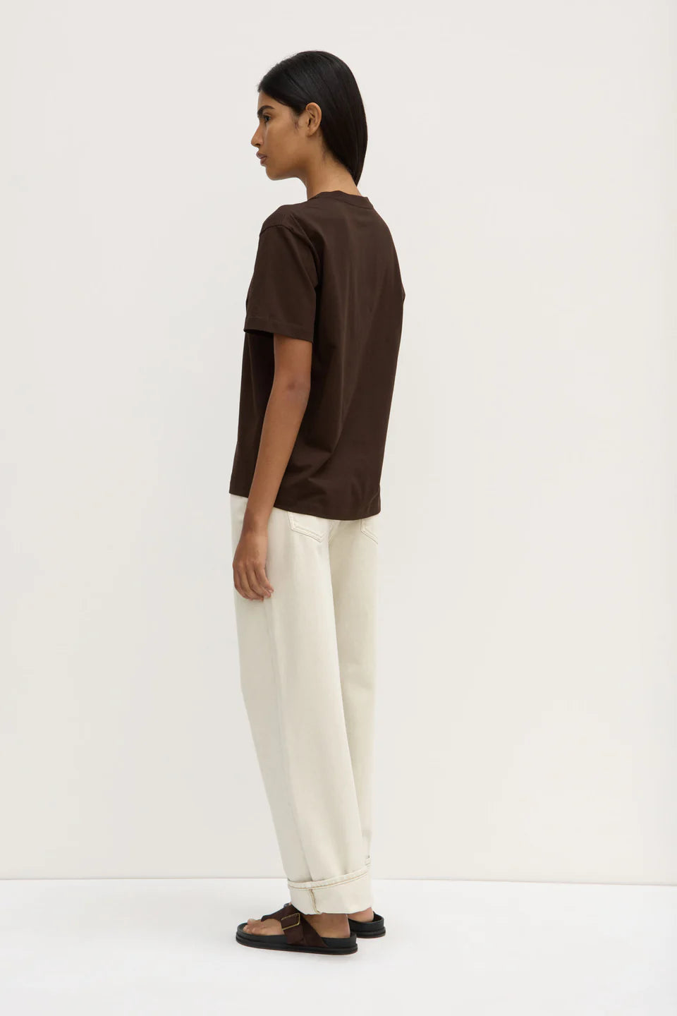 ASSEMBLY LABEL Womens Atelier Logo Tee | Ganache