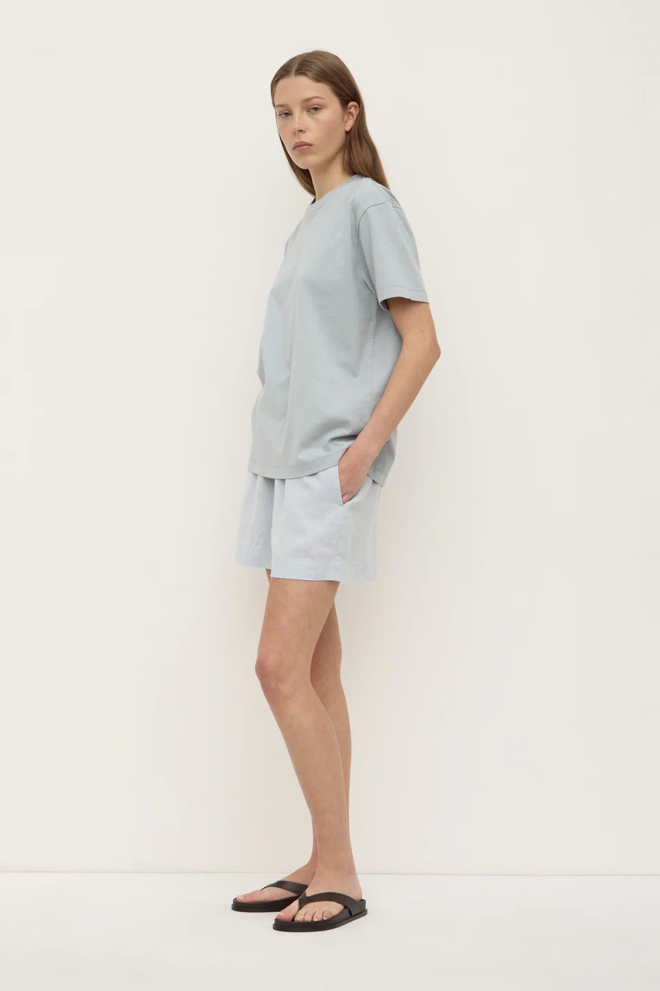 ASSEMBLY LABEL Organic Base Tee | Cloud