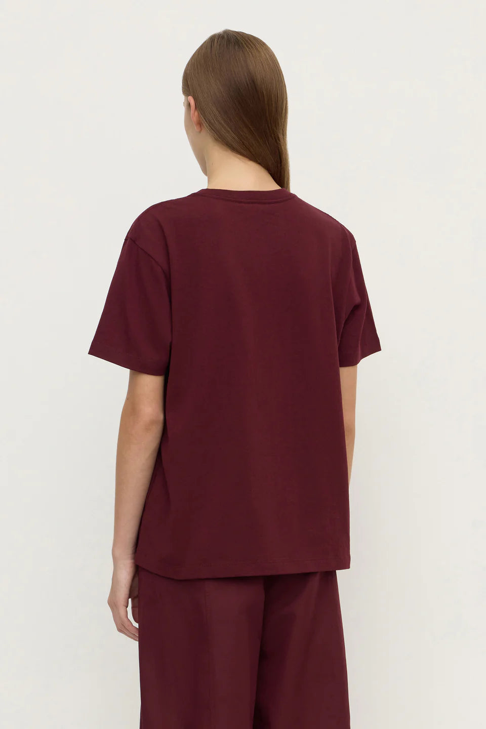 ASSEMBLY LABEL Womens Organic Base Tee | Merlot