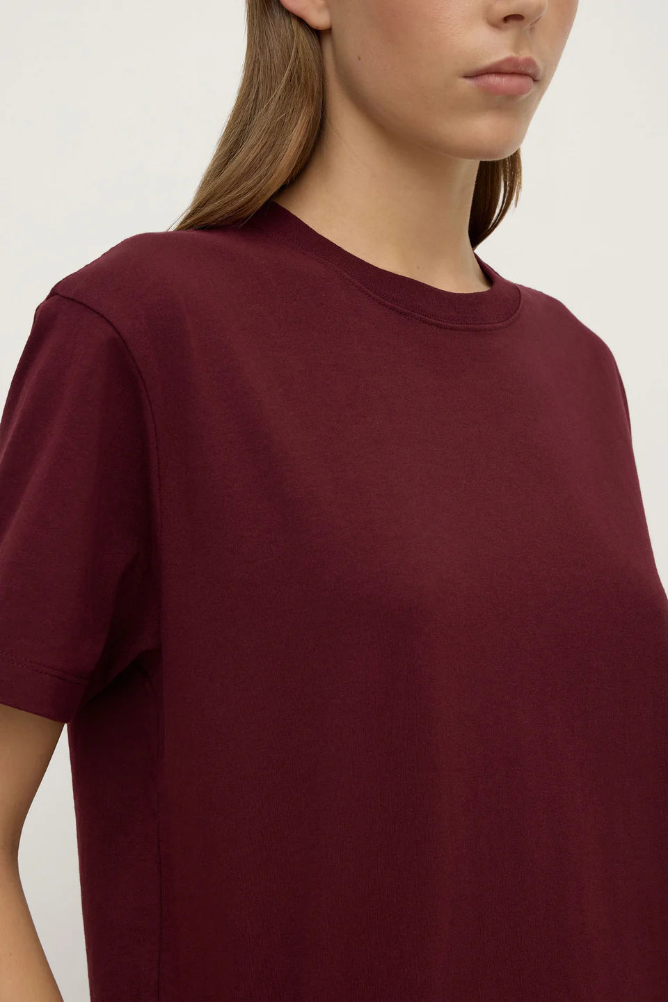 ASSEMBLY LABEL Womens Organic Base Tee | Merlot