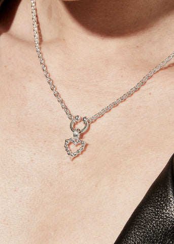 STOLEN GIRLFRIENDS CLUB Punk Jagged Heart Necklace | Silver
