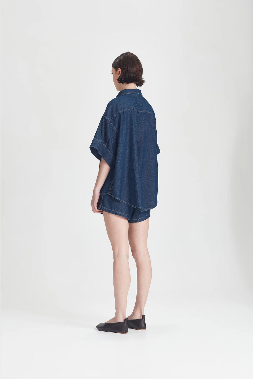 COMMONERS Women's Boyfriend Shirt | Dark Chambray