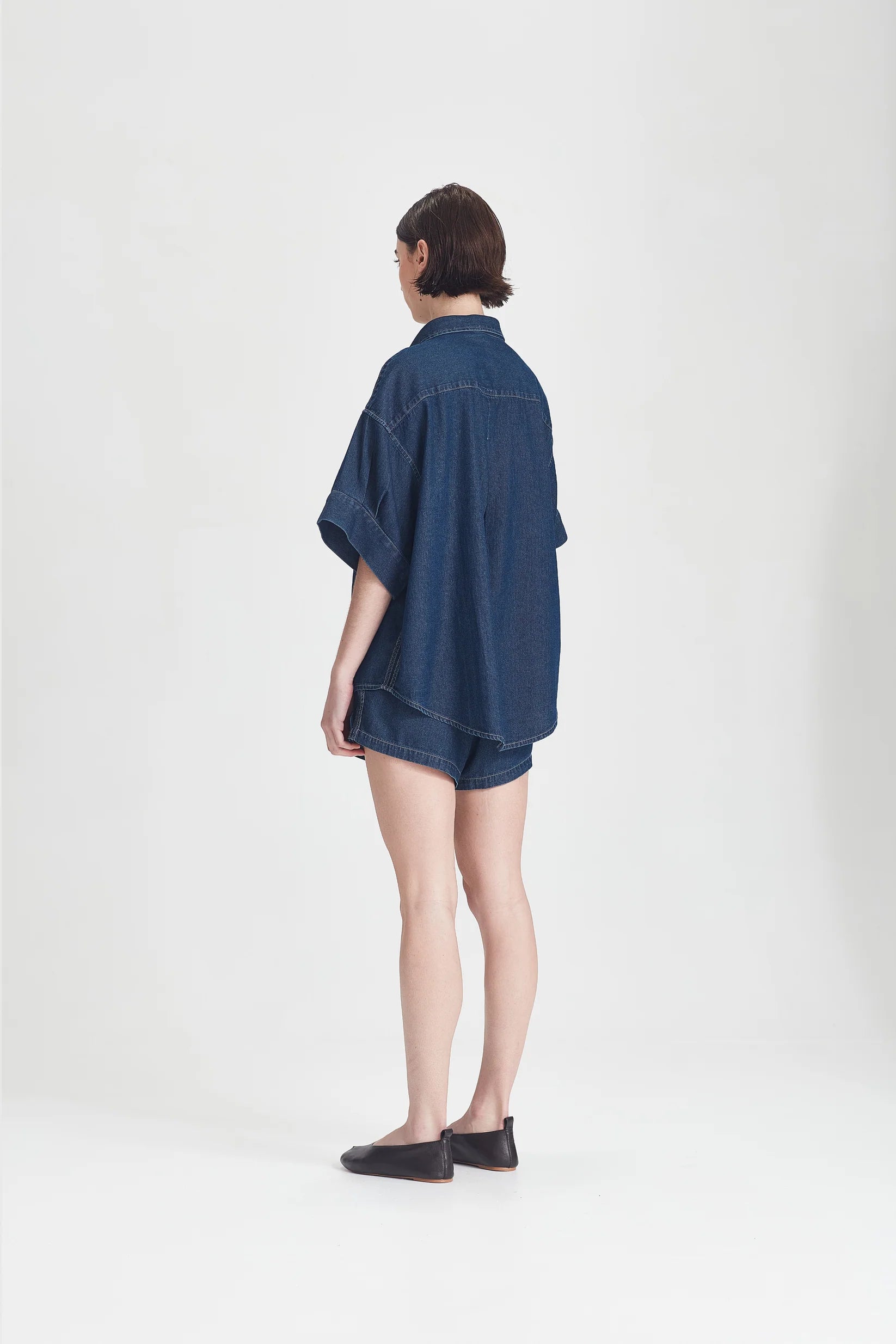 COMMONERS Women's Boyfriend Shirt | Dark Chambray
