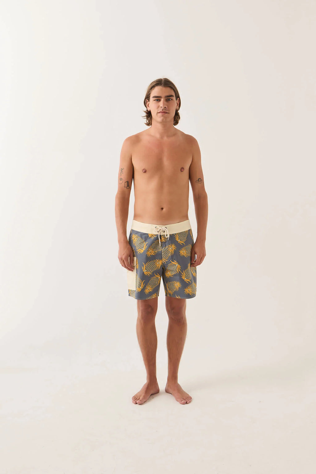 BRIXTON Classic Trunk 17 | Future Grey/Golden Pineapple