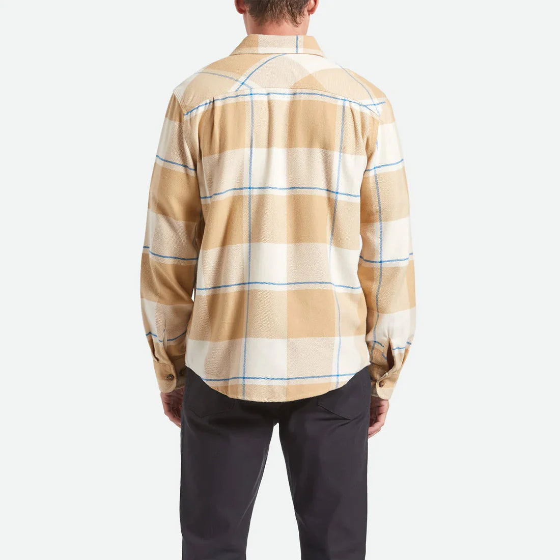 BRIXTON Bowery Flannel  | Whitecap/Sand/Cyber Blue