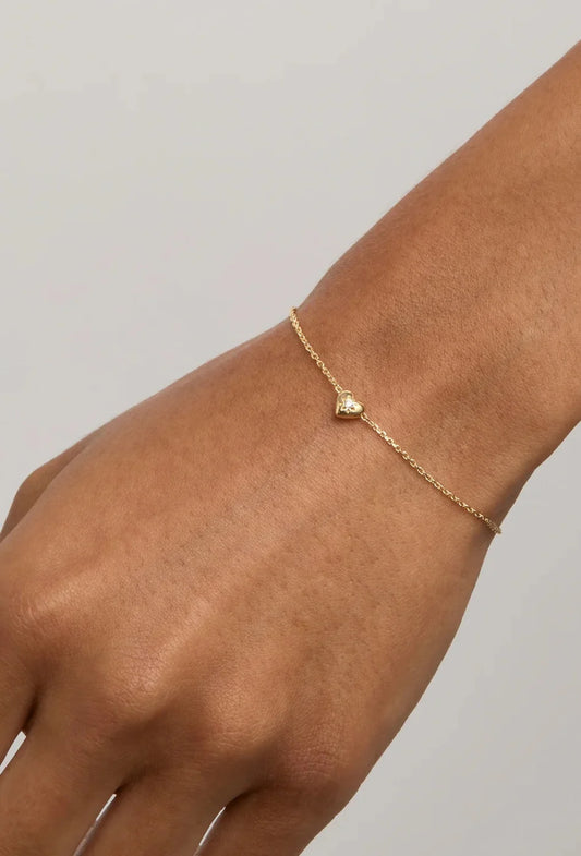 BY CHARLOTTE Blooming Heart Bracelet | Gold