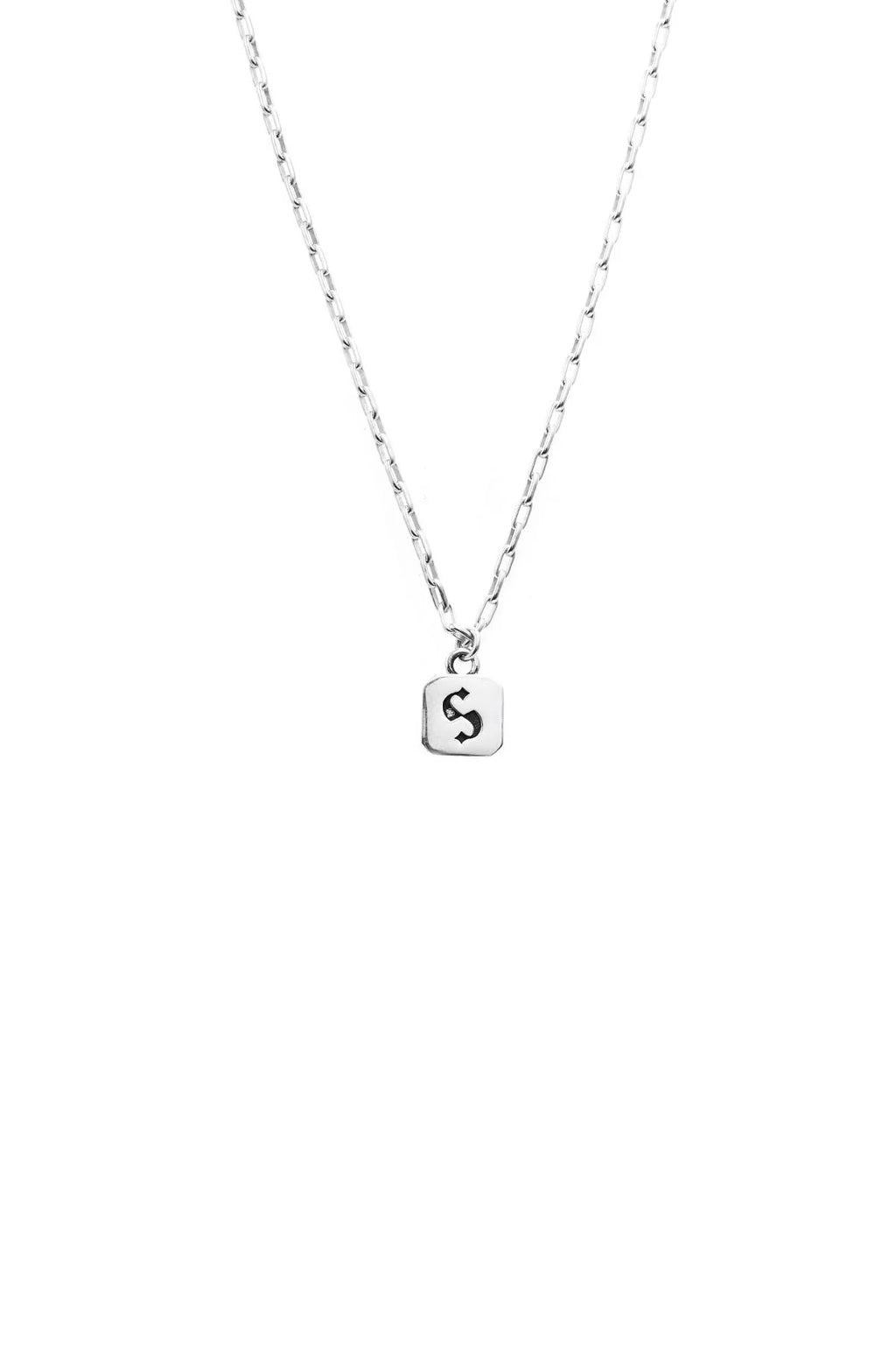 STOLEN GIRLFRIENDS CLUB S-logo Tag Necklace | Silver