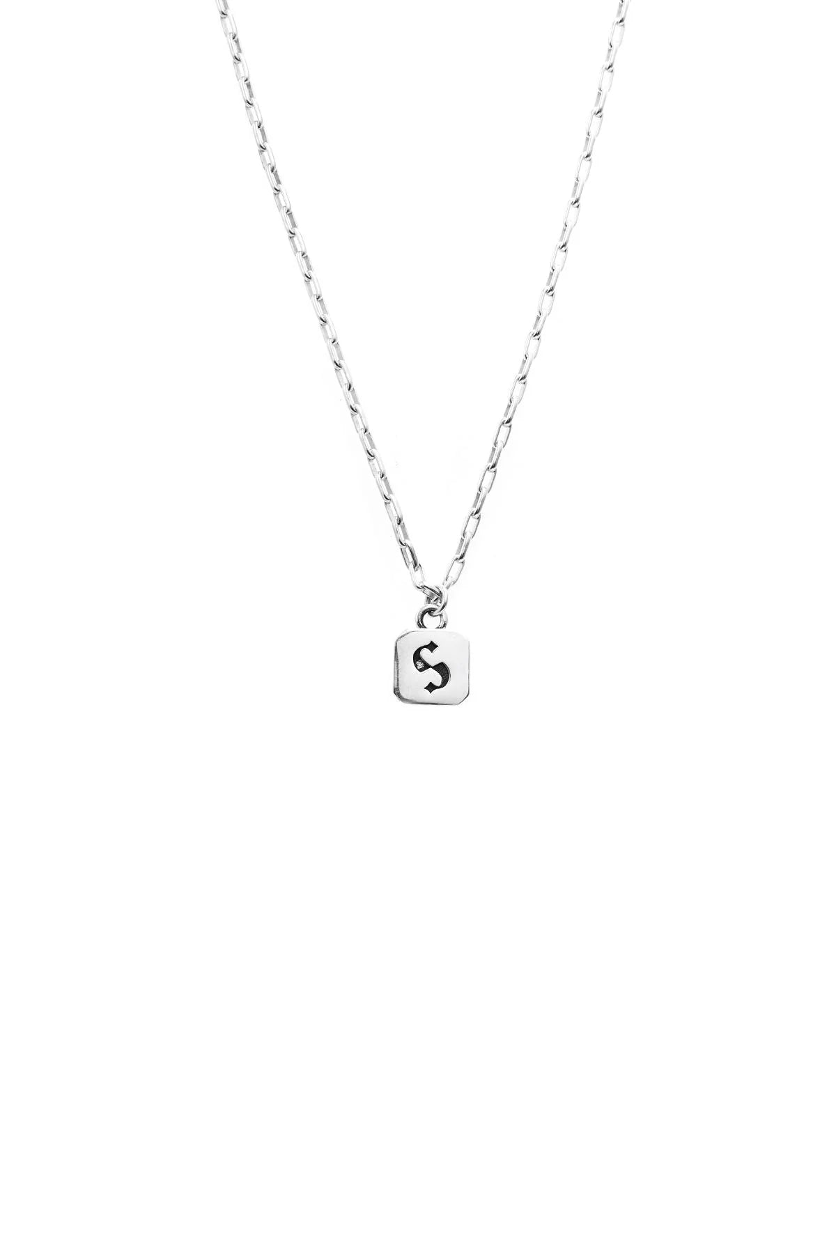 STOLEN GIRLFRIENDS CLUB S-logo Tag Necklace | Silver