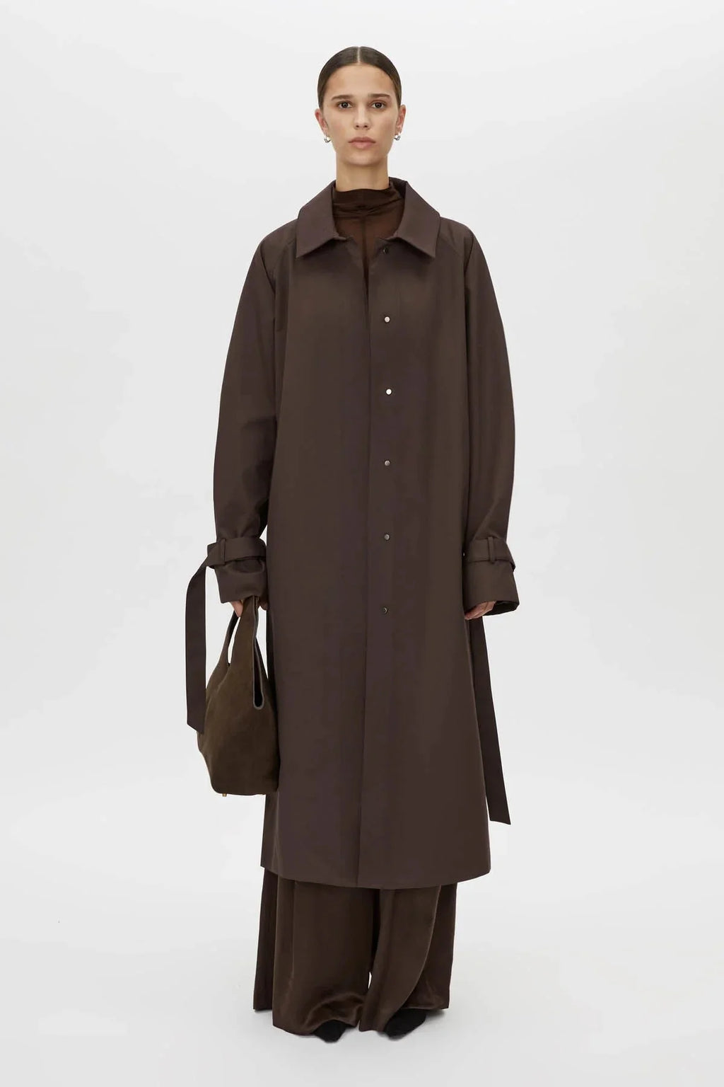 CAMILLA AND MARC Dia Car Coat | Bitter Chocolate