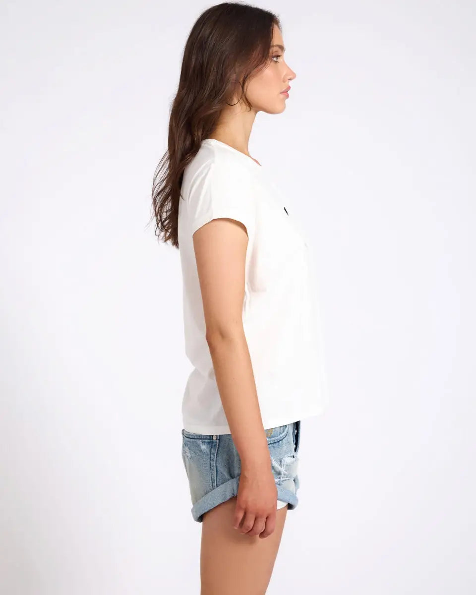 ONE TEASPOON Classic Bird Tee | White