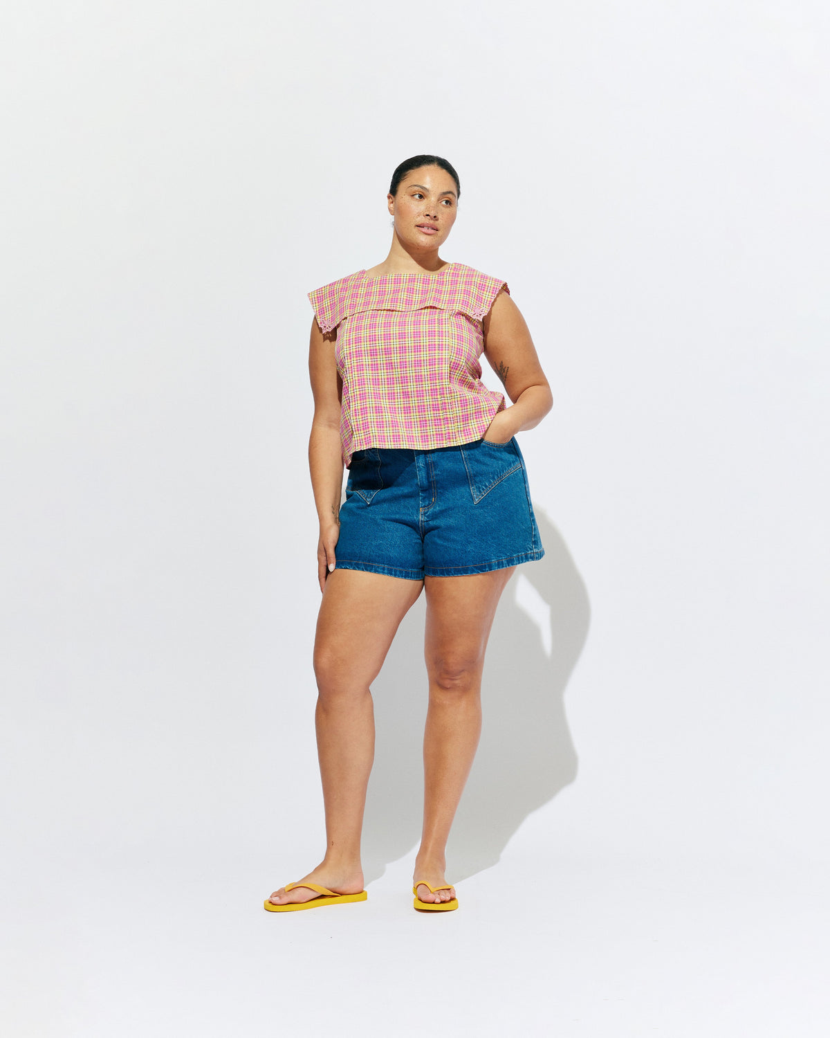 RUBY Clover Denim Short | Indigo