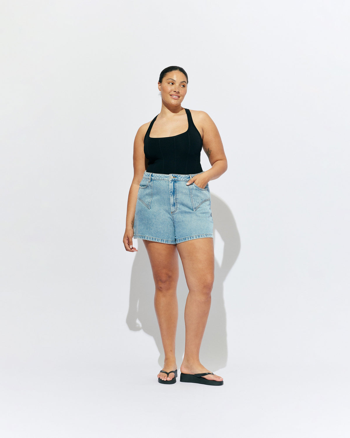 RUBY Clover Denim Short | Nineties