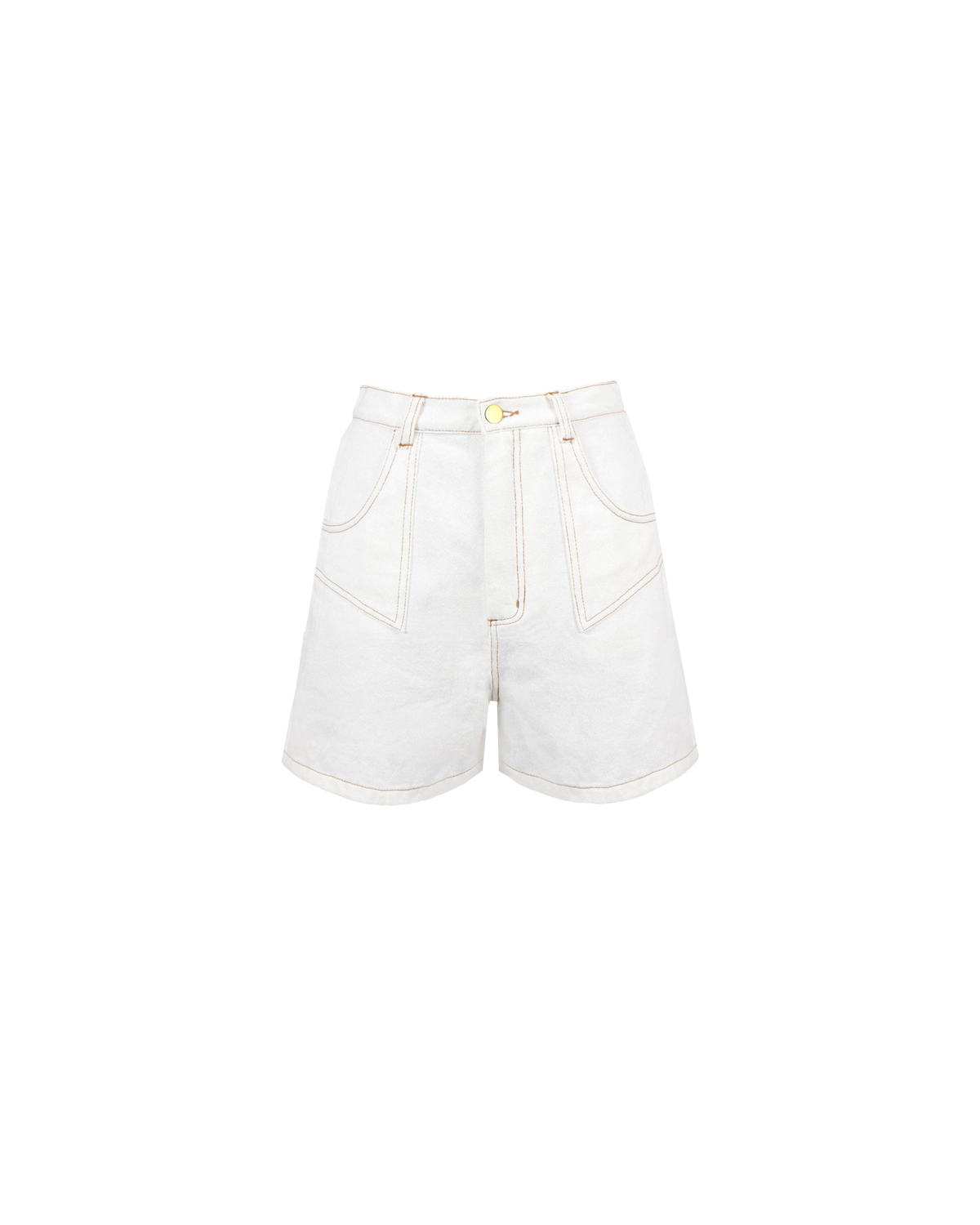 RUBY Clover Denim Short | White