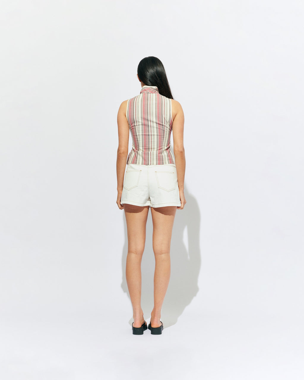 RUBY Clover Denim Short | White