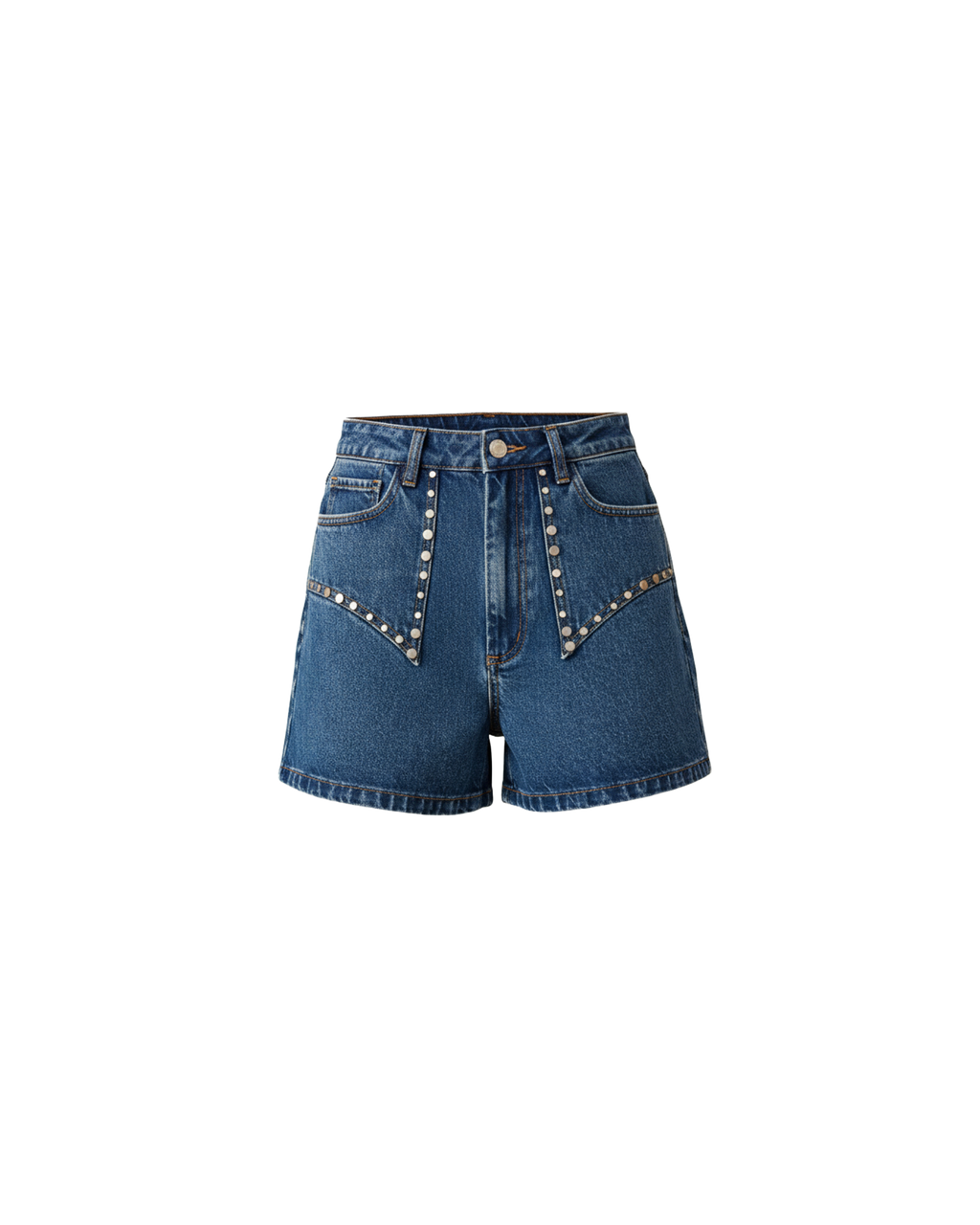 RUBY Clover Studded Denim Short | Indigo