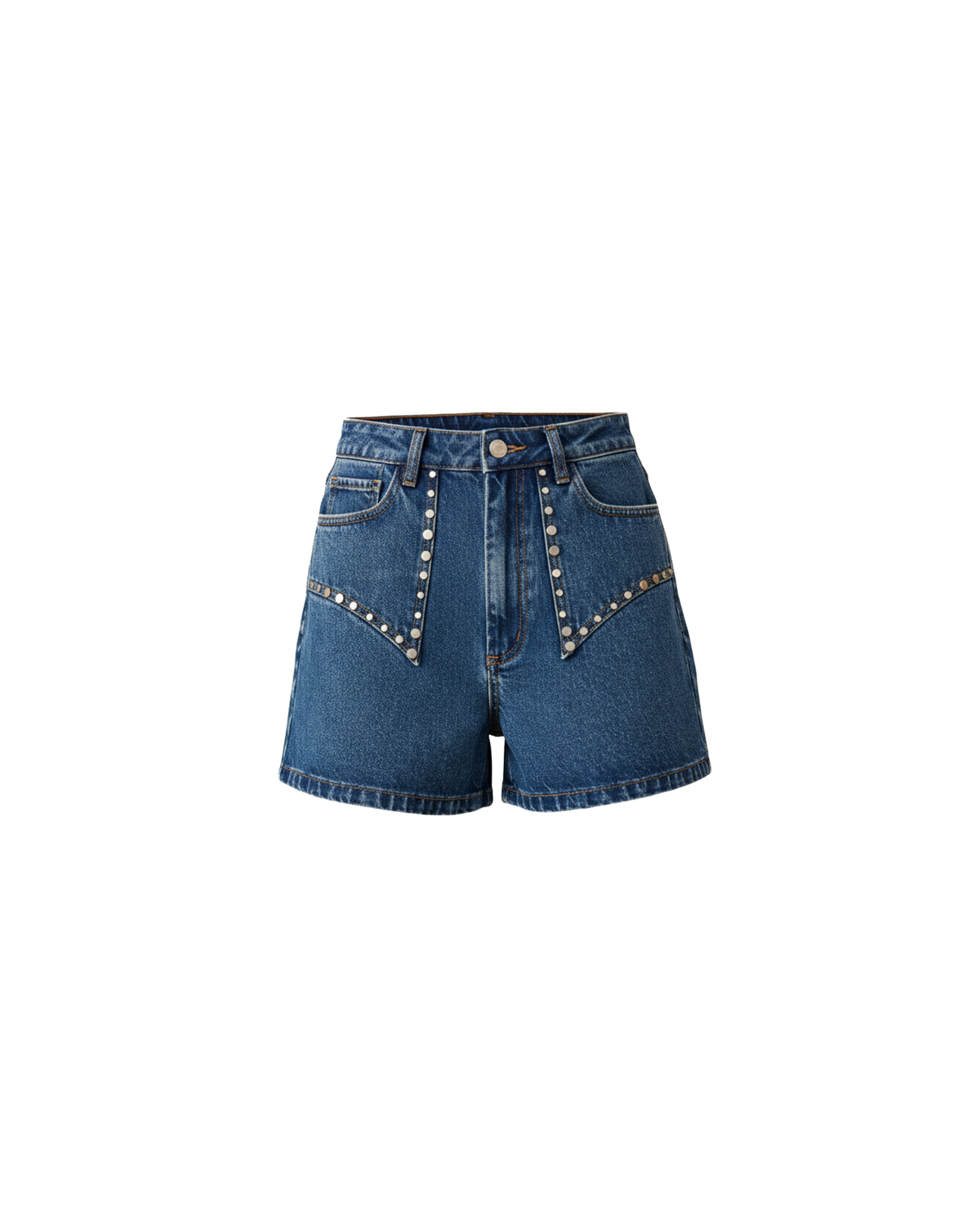RUBY Clover Studded Denim Short | Indigo