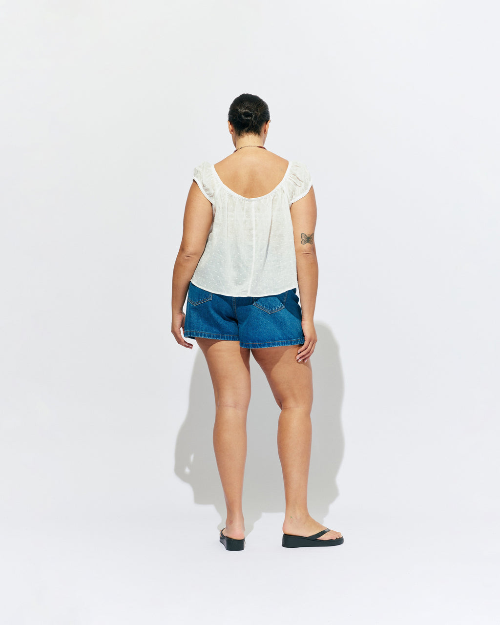 RUBY Clover Studded Denim Short | Indigo