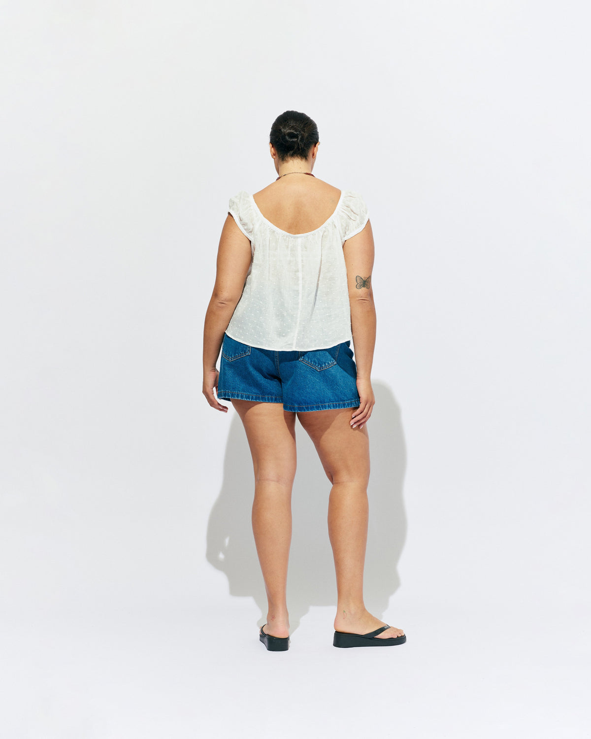 RUBY Clover Studded Denim Short | Indigo