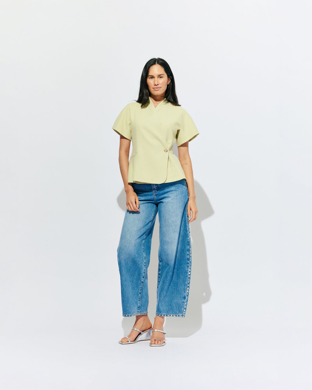 RUBY Coco Short Sleeve Blazer | Pistachio