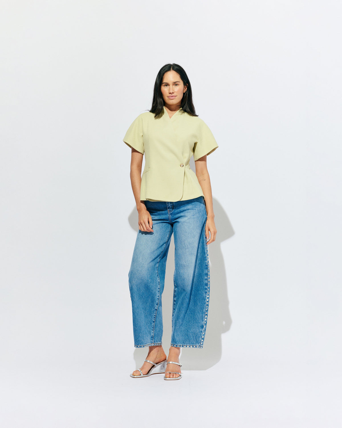 RUBY Coco Short Sleeve Blazer | Pistachio