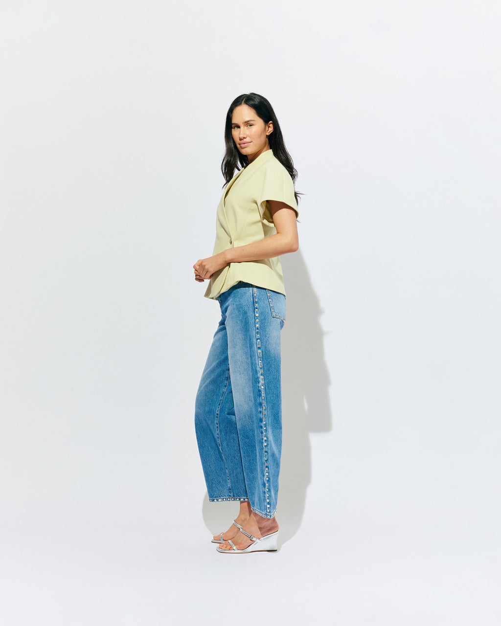 RUBY Coco Short Sleeve Blazer | Pistachio