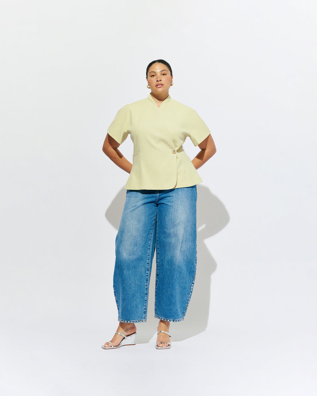 RUBY Coco Short Sleeve Blazer | Pistachio