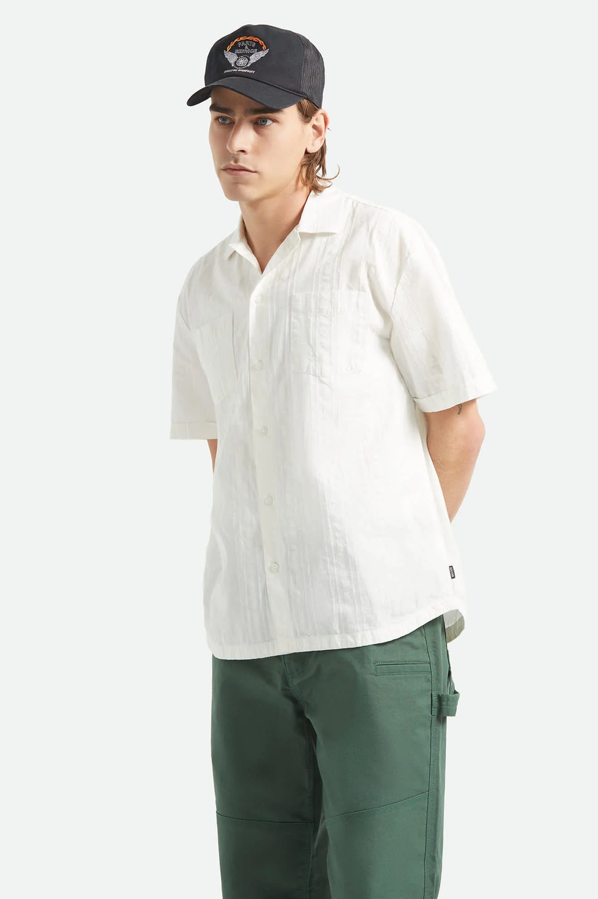 BRIXTON The Vintage SS Woven | Off White / Jacquard