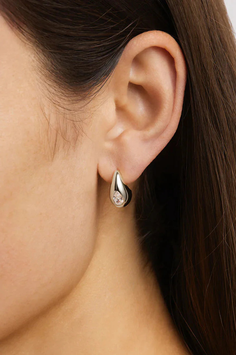 BY CHARLOTTE Dewdrop Small Earrings | Silver