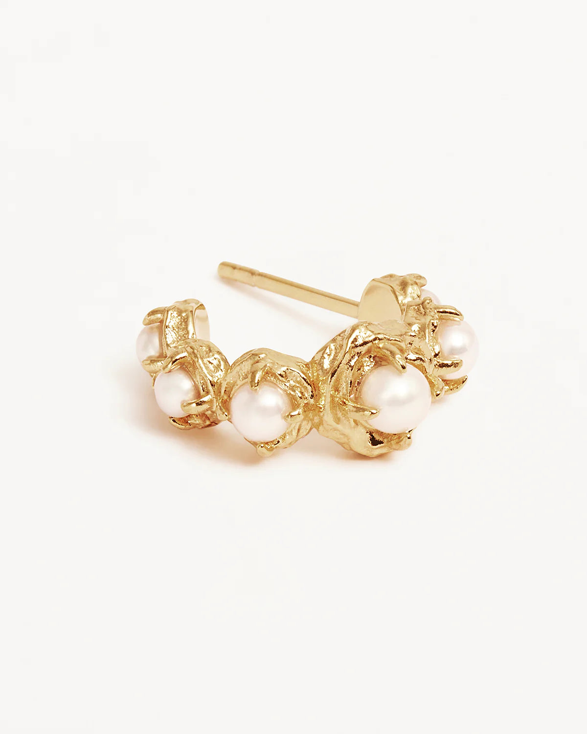 BY CHARLOTTE Peace Within Pearl Hoops | Gold Vermeil
