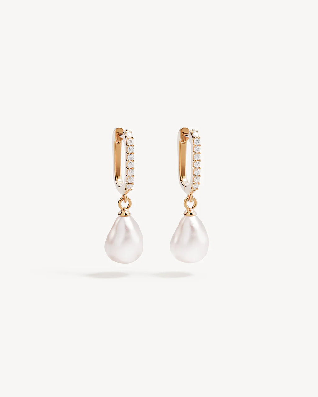 BY CHARLOTTE Love with Grace Lab-Grown Diamond Pearl Hoops