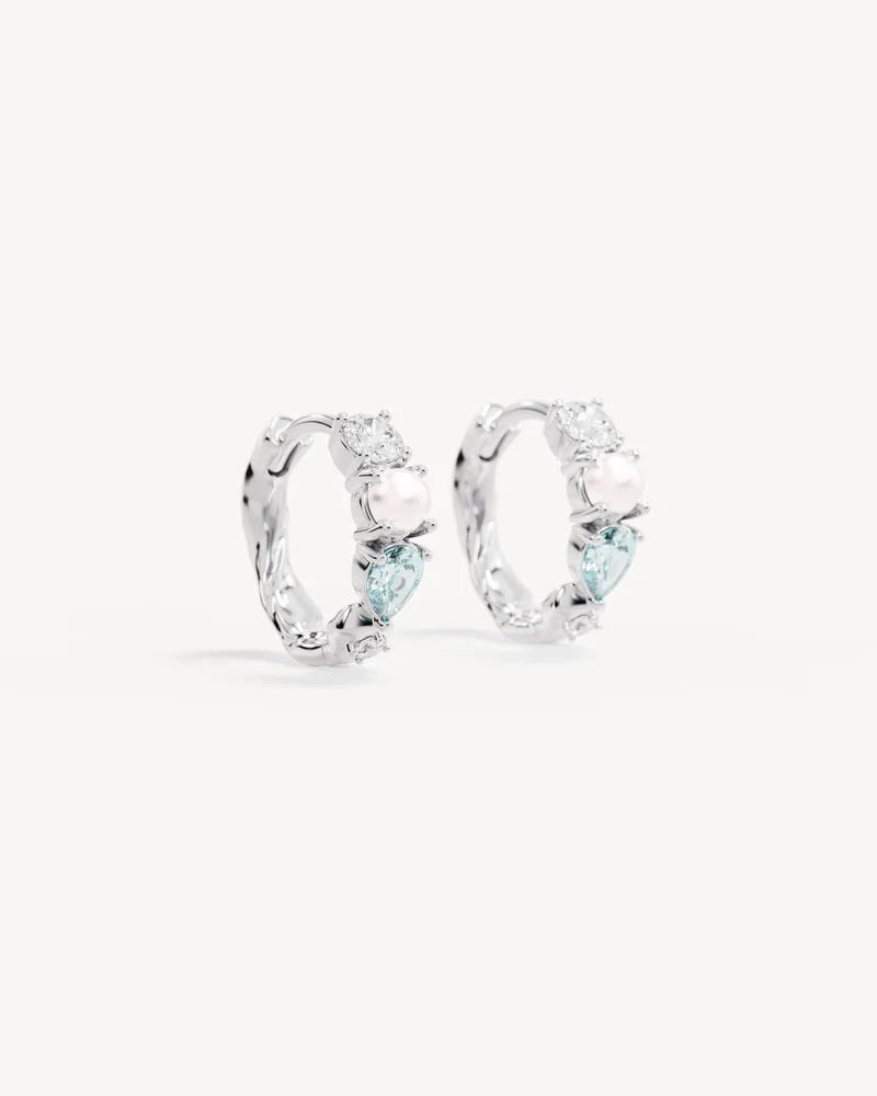 BY CHARLOTTE Breathe In Stillness Hoops | Sterling Silver