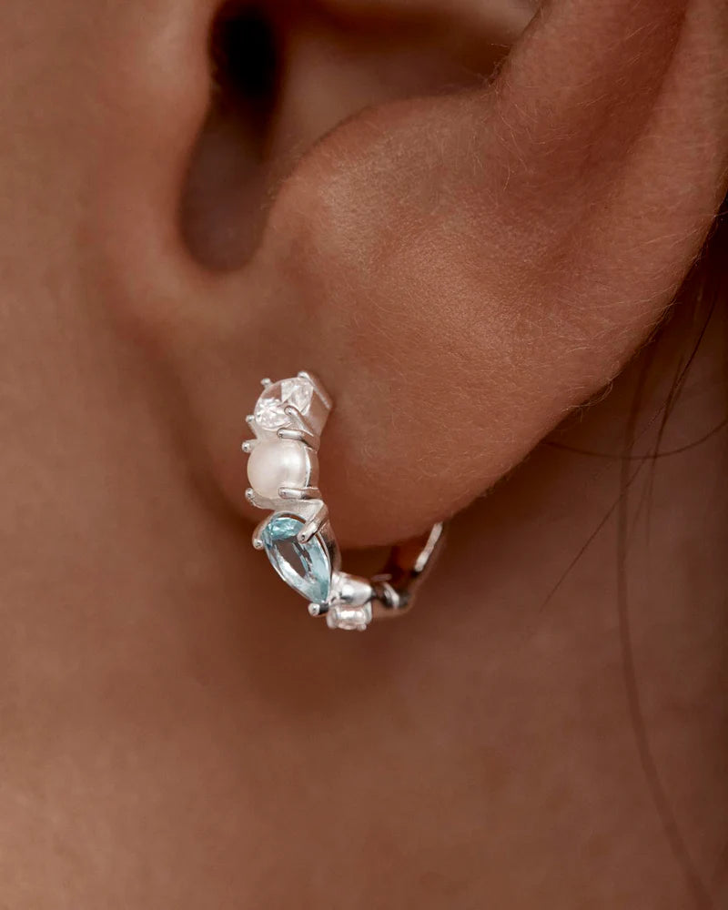 BY CHARLOTTE Breathe In Stillness Hoops | Sterling Silver