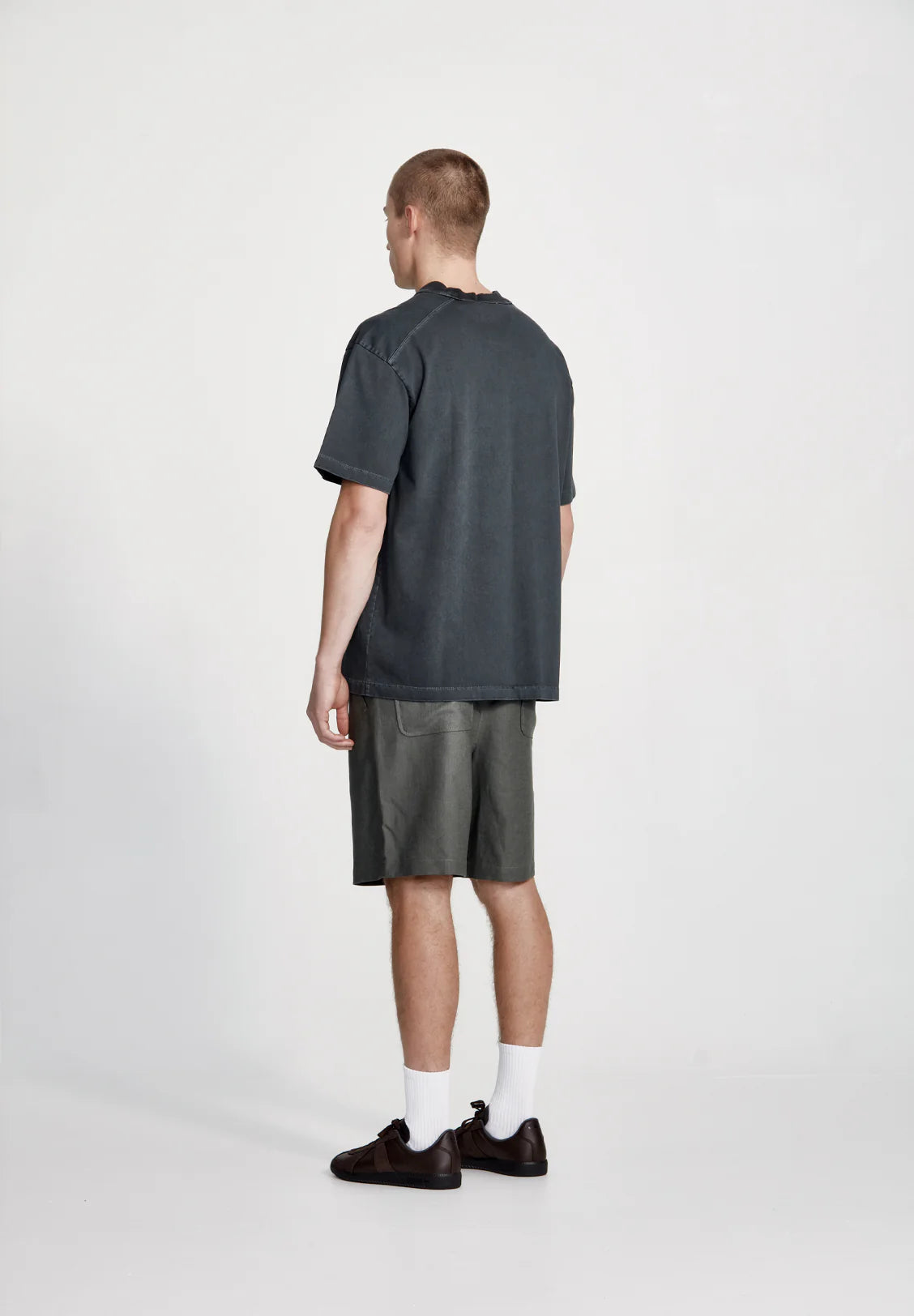 COMMONERS Linen Blend Studio Short | Fog