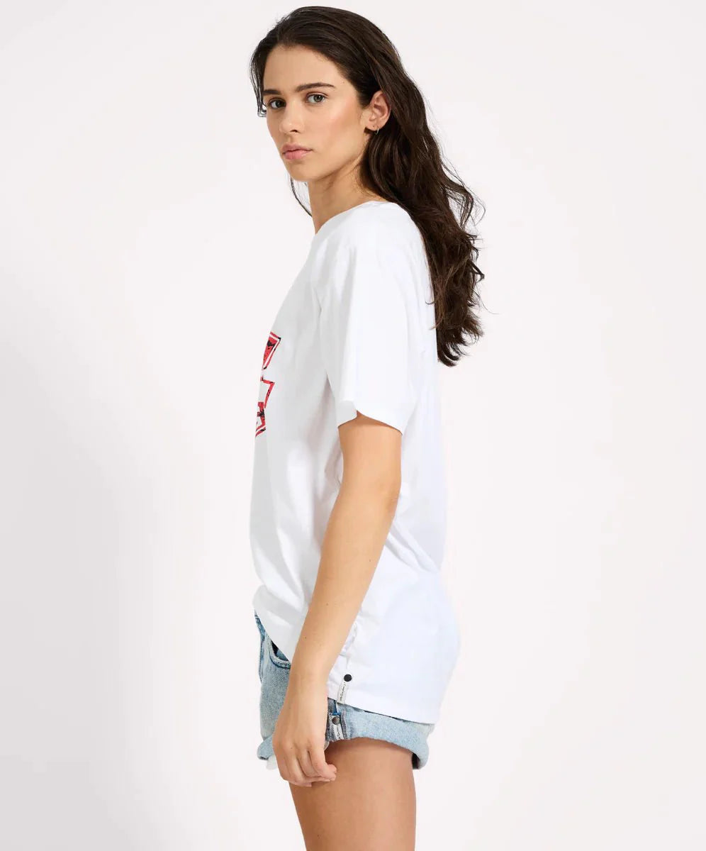 ONE TEASPOON Good Times BF Tee | White
