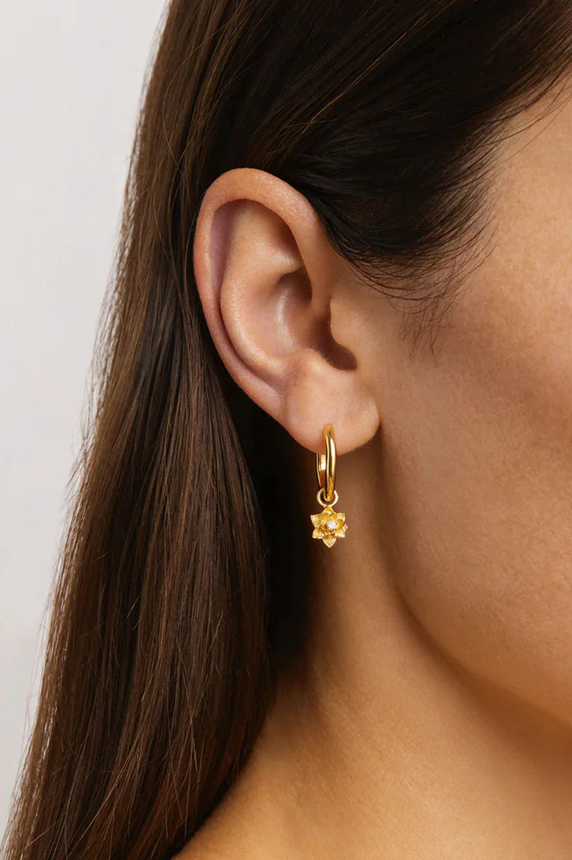BY CHARLOTTE Bloom Within Lotus Hoops | Gold