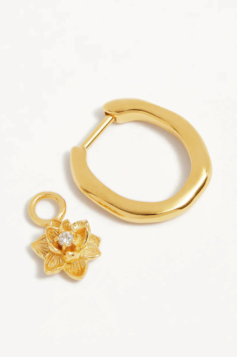 BY CHARLOTTE Bloom Within Lotus Hoops | Gold
