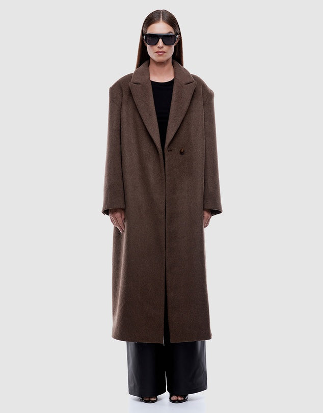 ENA PELLY Scarlet Coat | Espresso
